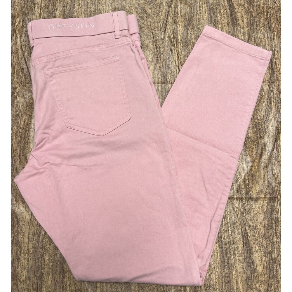 Greyson Montauk / Amagansett Style Pink Trousers Mens 32x32 Slim Stretch